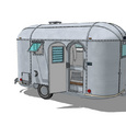 airstream uit 3D warehouse gedownload